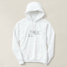 Moletom "Bro Cat" Minimalist Fist Bump Hoodie