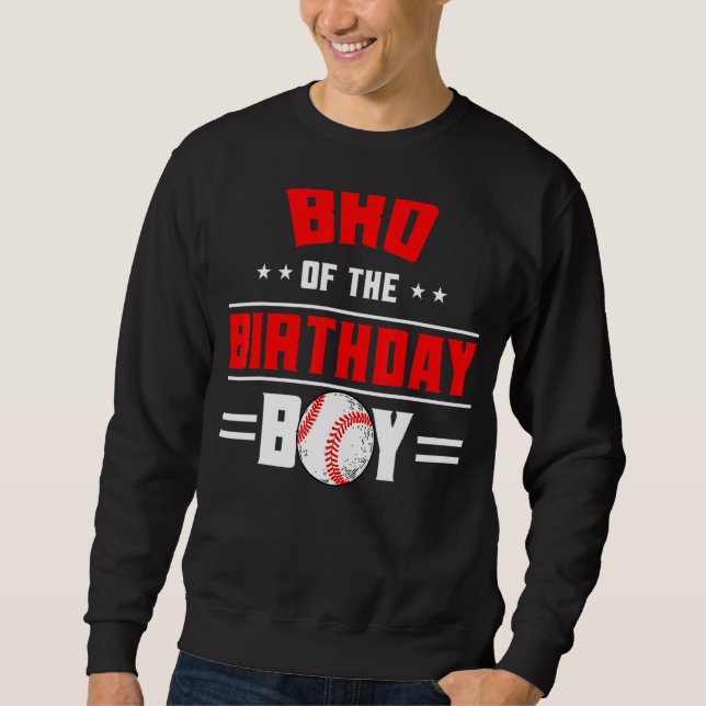 Moletom Bro Do Bairthday Boy Baseball Theme Family Bday (Frente)