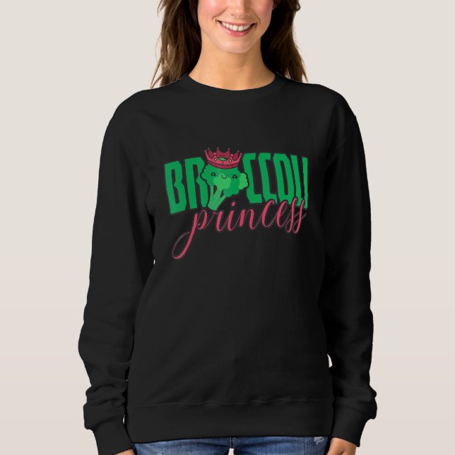 Moletom Broccoli Princess With Crown Go Vegan (Frente)