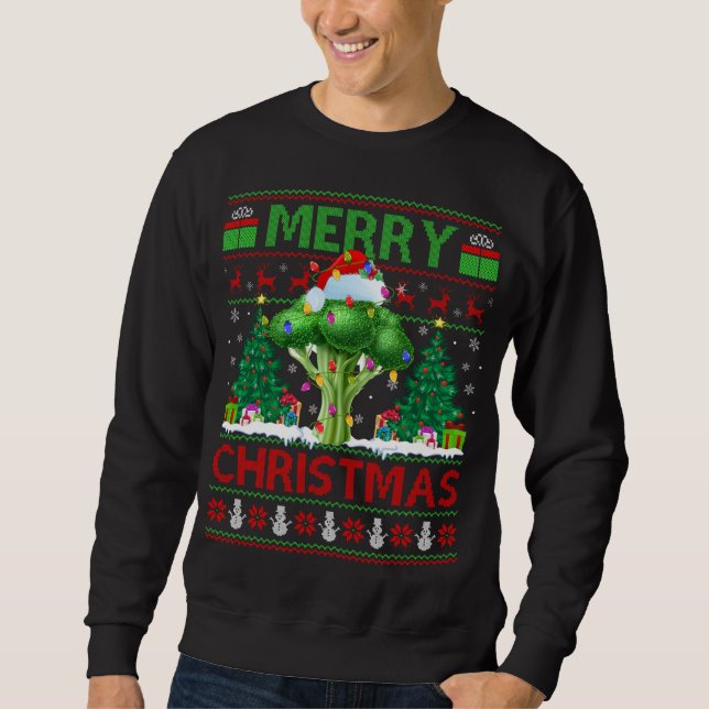 Moletom Broccoli Vegetal Lover Xmas Árvore Feia Brócolis C (Frente)