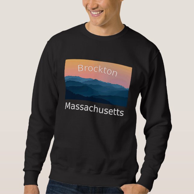Moletom Brockton Massachusetts Mountain sunset hometown (Frente)