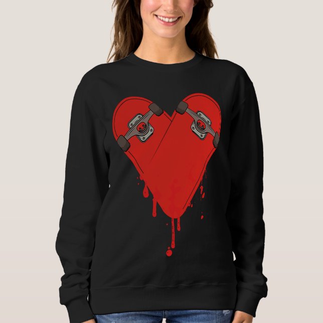 Moletom Broken Bleeding Skateboard Heart (Frente)
