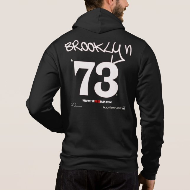 Moletom BROOKLYN 73 HOODIE (escolha somente cores escuras) (Verso)
