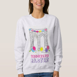 Moletom Brooklyn Bridge Easter Eggs NYC Sweatshirt