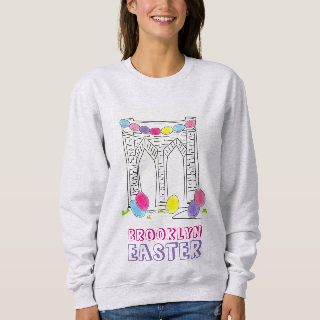 Moletom Brooklyn Bridge Easter Eggs NYC Sweatshirt (Frente)