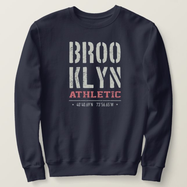 Moletom Brooklyn New York Athletic Urban Varsity Letters (Frente do Design)
