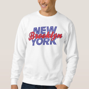 Moletom Brooklyn New York - azul & vermelho