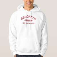 Brooklyn NSW não NY 1884 Design Vintage Vermelho B
