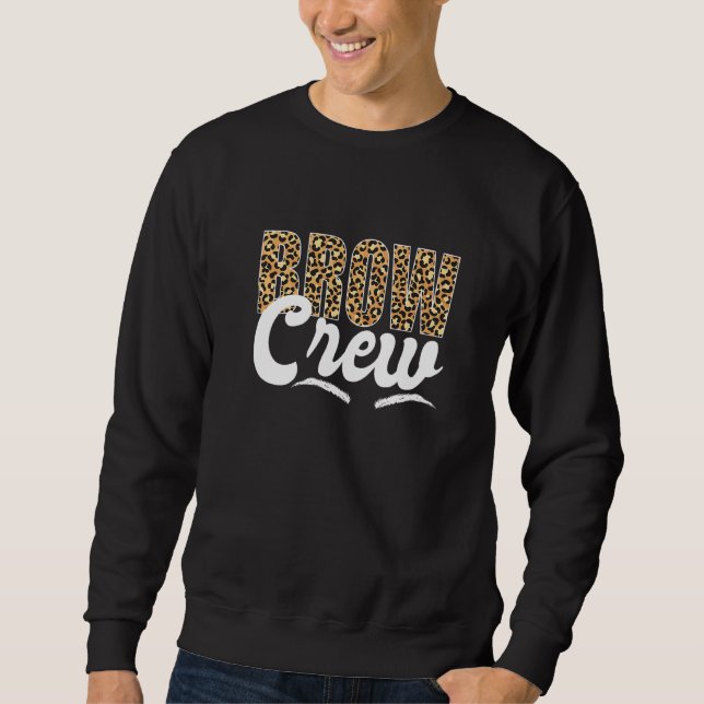 Moletom Brow Crew Artista Brow Tech Leopard Brow Creme (Frente)