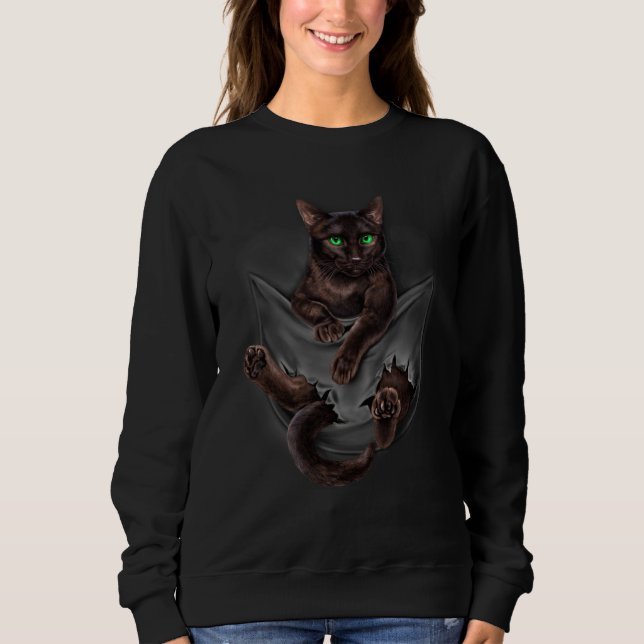 Moletom Brown Cat Sits in Pocket  Cats (Frente)