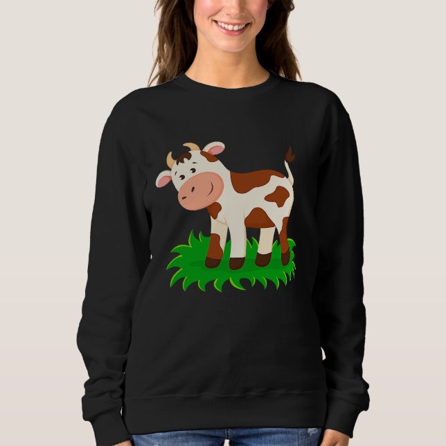 Moletom Brown Cow Baby Kids Boys Girls Calf (Frente)