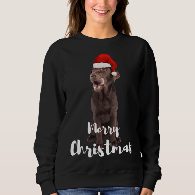 Moletom Brown Labrador Retriever Feliz Natal Labrador (Frente)