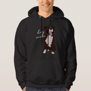 Moletom Brown & White Staffordshire Bull Terrier Dog Mãe W