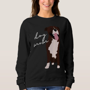 Moletom Brown & White Staffordshire Bull Terrier Dog Mãe W