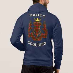 Moletom Bruce Clan Crachá & Tartan com Motto Hoodie