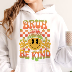 Moletom Bruh Be Kind Happy Face Beanie Gradiente Tropical