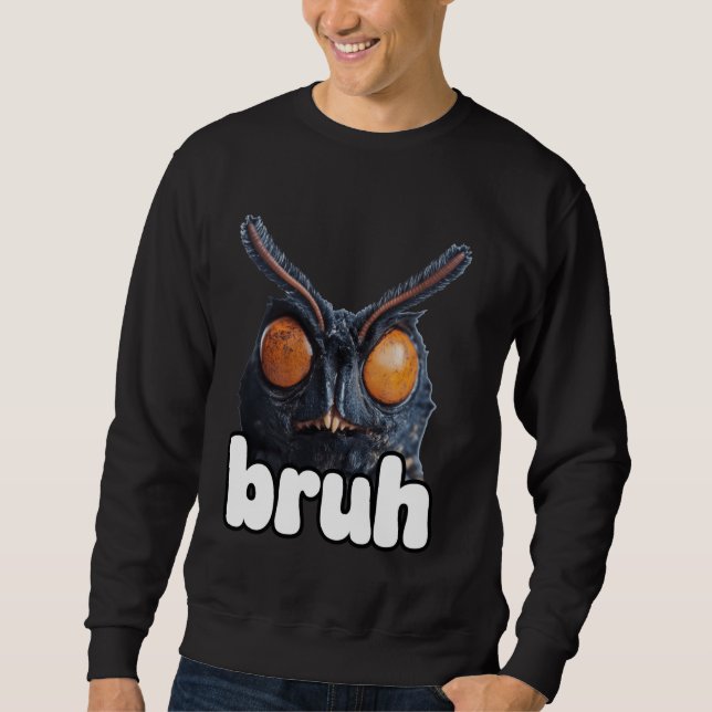 Moletom Bruh Funny Mothman Cryptozoology Memória Y2k (Frente)