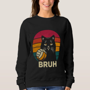 Moletom Bruh Voleibol Cat Engraçado Cat Beach Voleibol par