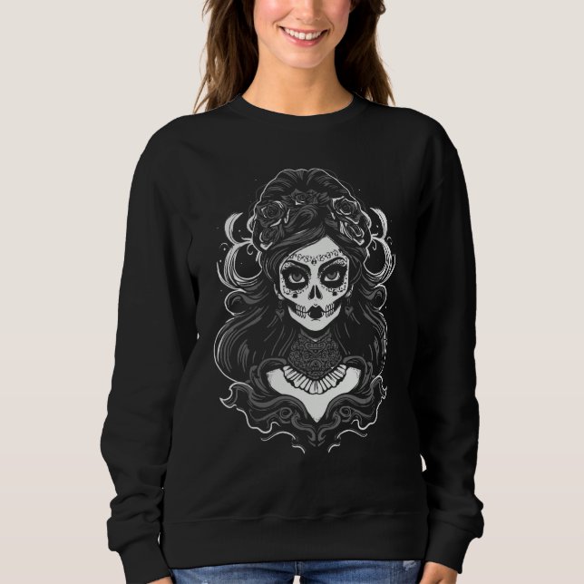 Moletom Bruja Witch Dia de Muertos Chicana Chingona Mexica (Frente)