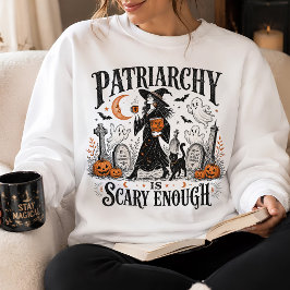 Moletom Bruxa de Halloween Feminista Patriarcado É Arte As