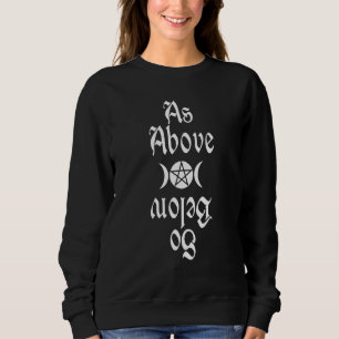Moletom Bruxaria Wiccan Witch Acima Assim Abaixo