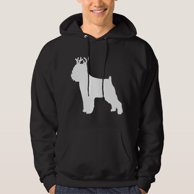 Moletom Bruxelas Griffon Reindeer Cão de Natal (Frente)