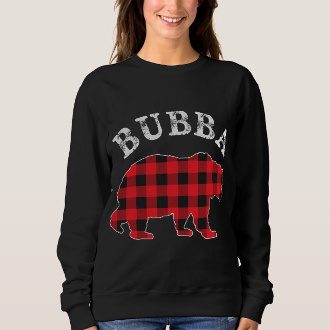 Moletom BUBBA Bear RED Black Buffalo Xadrez Mama Checkerbo (Frente)