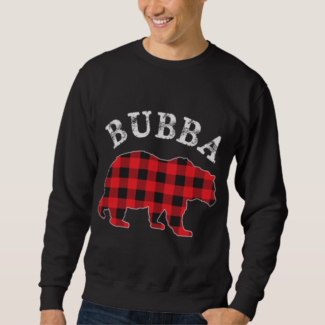 Moletom BUBBA Bear RED Black Buffalo Xadrez Mama Checkerbo (Frente)