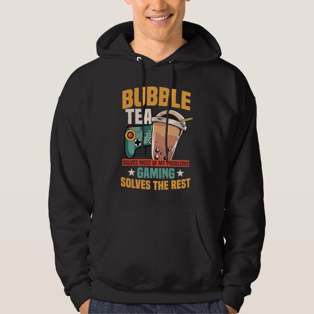 Moletom Bubble Tea And Gaming Quote For Gamer (Frente)