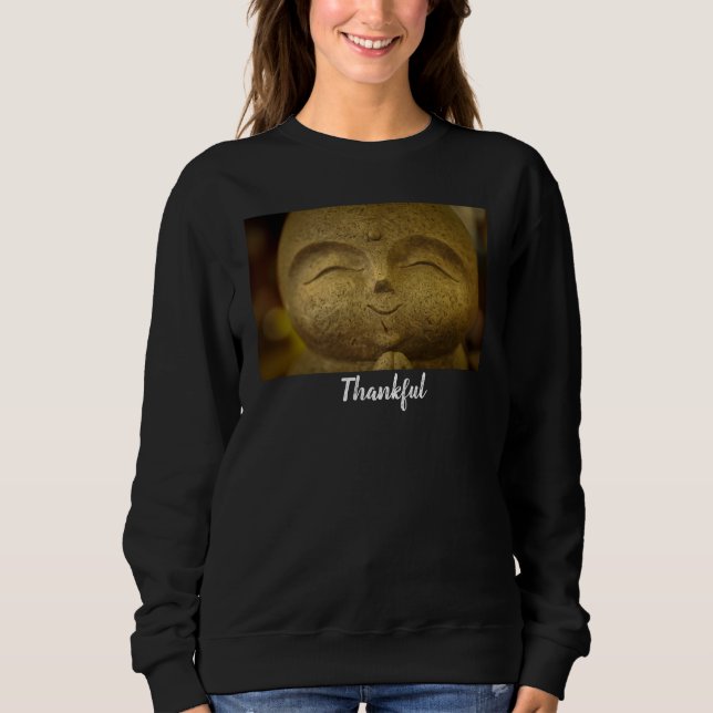 Moletom Buda Feliz Sorridente Grato Feminino (Frente)