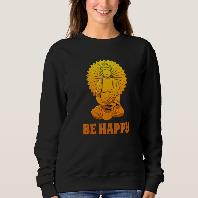 Moletom Buddha Monk Namaste Praying Pray Smile Happy Laugh (Frente)