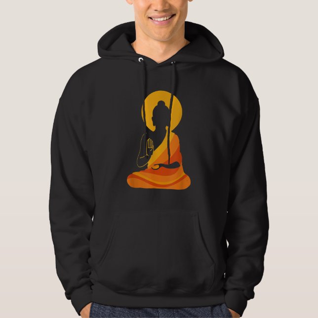 Moletom Buddha YingYang Zen Yoga, relaxe, aproveite a vida (Frente)