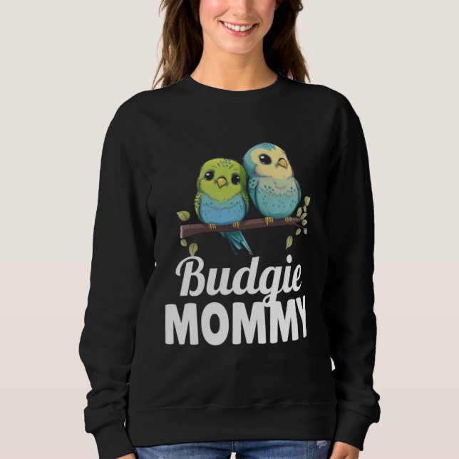 Moletom Budget Mamãe Bugerigar Parakeet Bird 24 (Frente)