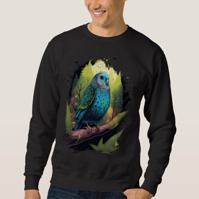 Moletom Budgie Budgerigar Parakeet Bird Nature Birdwatchin (Frente)