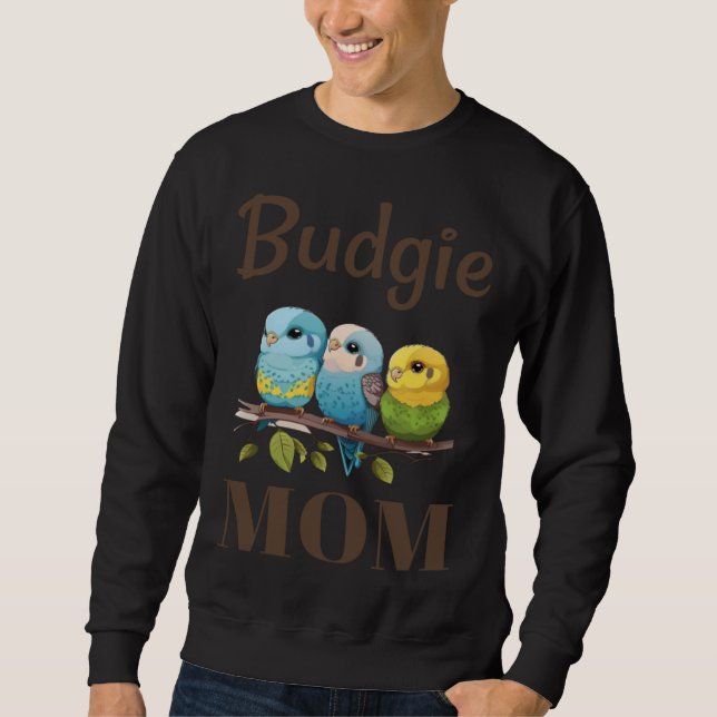 Moletom Budgie Mom Budgerigar Parakeet Bird 87 (Frente)