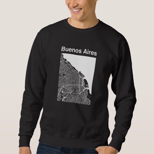 Moletom Buenos Aires Argentina Classic City Map Graphic (Frente)