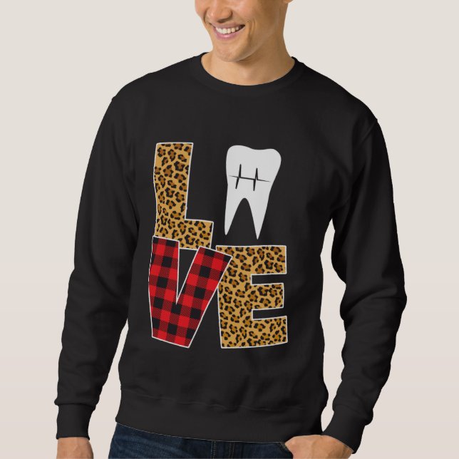 Moletom Buffalo Plaid Toothpaste & Tooth Dentist Valentine (Frente)