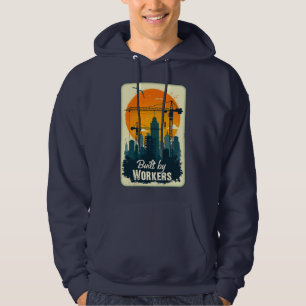 Moletom Built by Workers Retro Labor Day Shirt