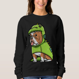 Moletom Buldogue Cão Inglês Cachorro No Figurino De Dinoss