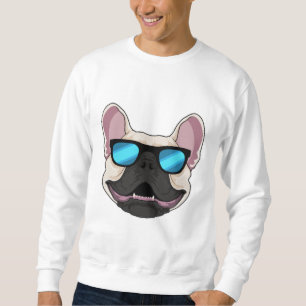 Moletom Buldogue francês com óculos escuros