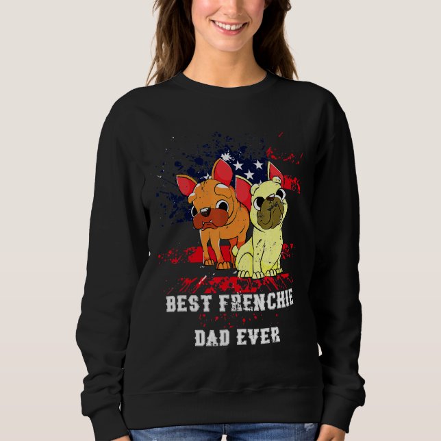 Moletom Buldogue Francês dos Estados Unidos do pai (Frente)
