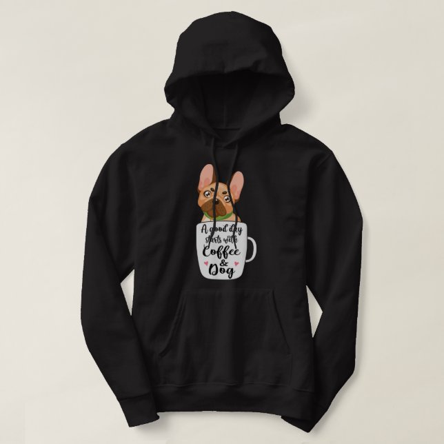 Moletom Buldogue francês em uma cafeteria mãe (Frente do Design)