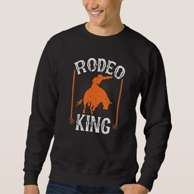 Moletom Bull Riding Rodeo King Cowboy Jaripeo Bull Rider (Frente)