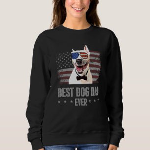 Moletom Bull Terrier Best Dog Pai Alguma Vez Retro Eua Ame