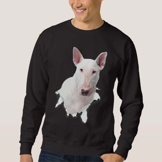 Moletom Bull Terrier Tecido Rasgado Para Cachorro Mãe de C (Frente)