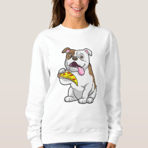 Moletom Bulldog com pizza
