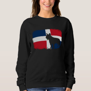 Moletom Bulldog francês bandeira da República Dominicana f