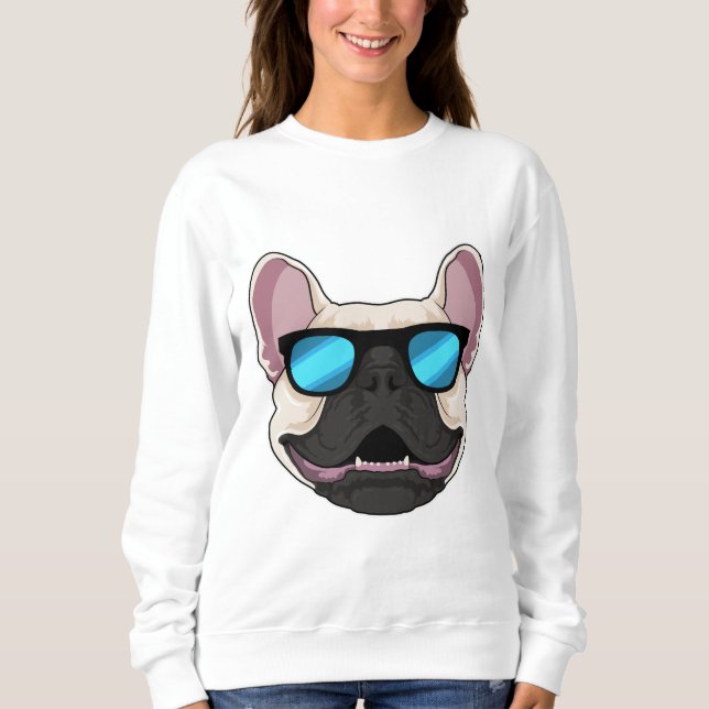 Moletom Bulldog Francês de Óculos de Sol (Frente)