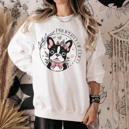 Moletom Bulldog Francês Desenhado à Mão Personalizado Coqu