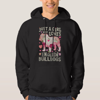 Moletom Bulldog Inglês Apenas Uma Garota Que Ama Cachorro